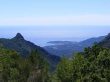 Vue sur le Cap Martin depuis le site Vallée du Careï-collines de Castillon